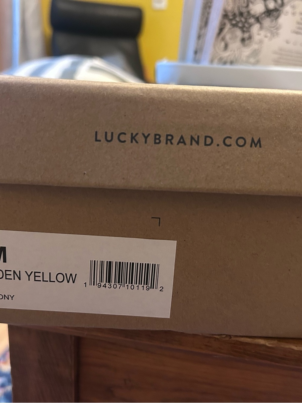 Lucky Brand Harimony Mustard Suede Platform Wedge Sandals - Picture 4 of 4